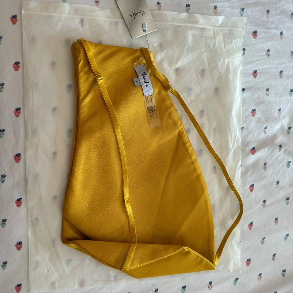 Hanifa Golden Asymmetrical Skirt - Picture 2 of 4